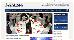 Desktop Screenshot of leahallclub.co.uk
